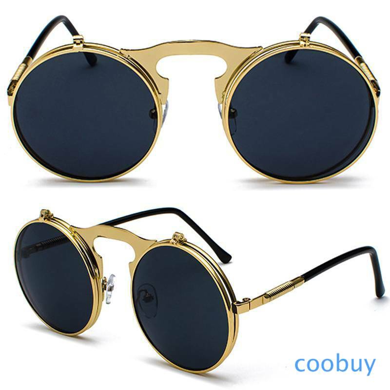 Kính mát gọng kim loại tròn phong cách vintage cá tính