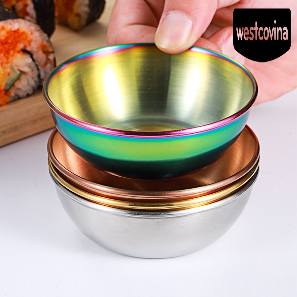 [Hot]☀ Đĩa Tròn Đựng Nước Chấm Bằng Thép Không Gỉ Tiện Dụng Cho Gia Đình