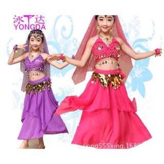 Đồ múa belly dance cho trẻ em dạng váy 