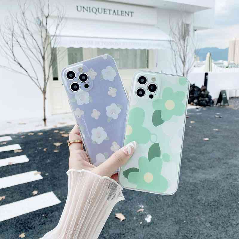 Ốp điện thoại TPU dẻo họa tiết hoa xinh xắn cho REALME C21 C21Y C20 V15 Q2 Q3 PRO LUG GT NEO MAGIC EXPRY C15 C11 2021