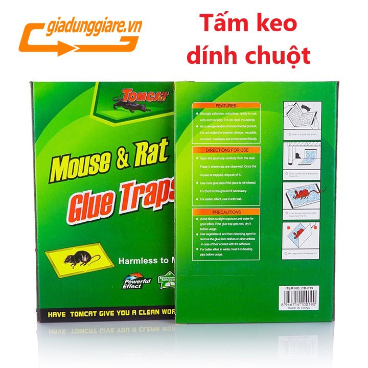 KEO DÍNH CHUỘT TOMCAT siêu dính , bẫy chuột an toàn không độc hại tái sử dụng nhiều lần - giadunggiare.vn