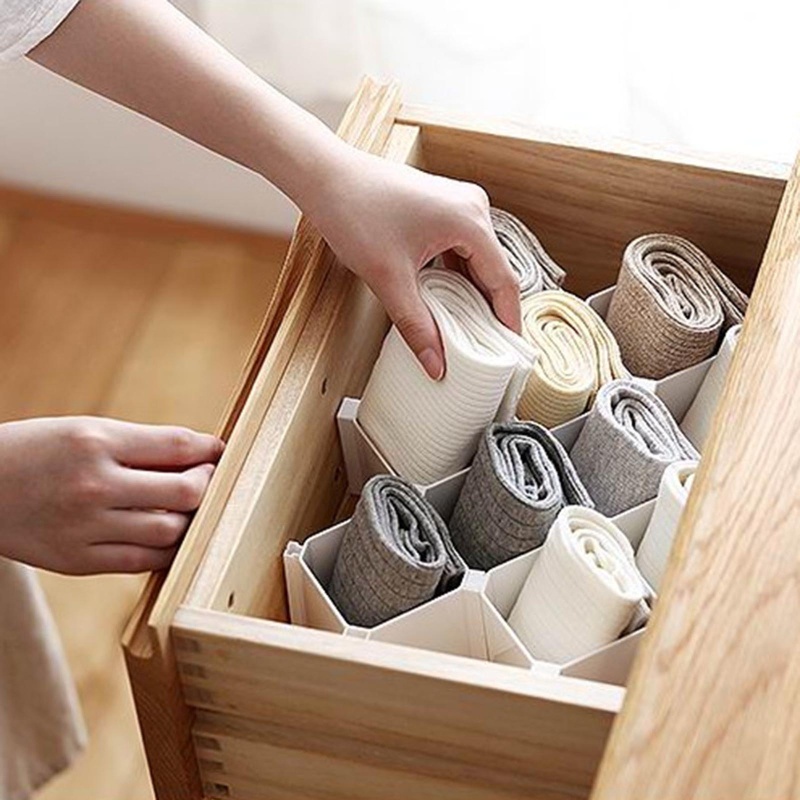 Set 6 Hộp Đựng Đồ Lót Thiết Kế Kiểu Tổ Ong Tiện Dụng