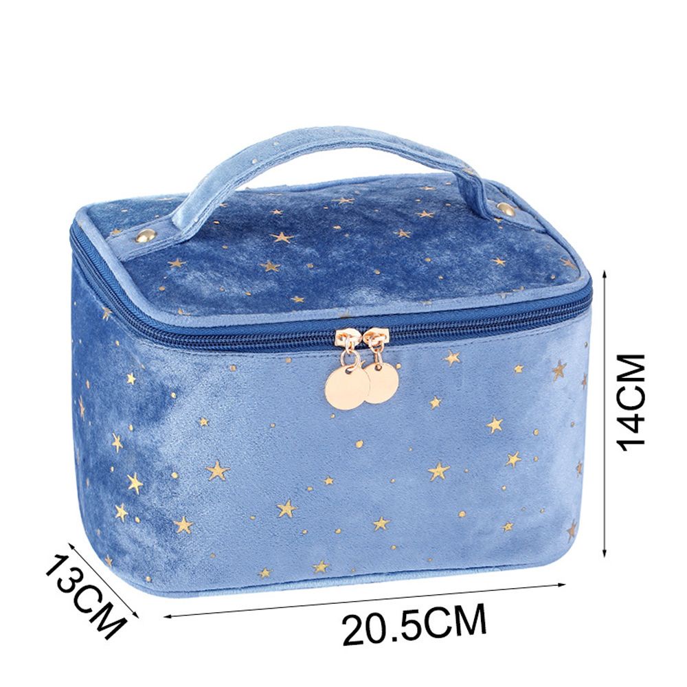Túi đựng mỹ phẩm chất liệu vải flannel chống thấm nước sức chứa lớn tiện dụng mang theo du lịch