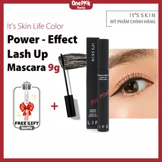 Mascara làm dài mi với đầu chuốt mảnh, không lem, không trôi, chiết xuất thành phần từ tự nhiên phù hợp mọi loại da [It’s Skin Life Color Power-Effect Lash Up Mascara]
