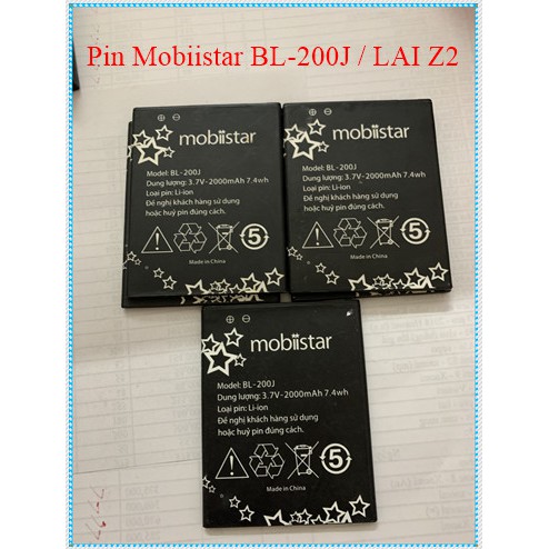 Pin BL 200J/ LAI Z2 Mobistar (Pin cũ tháo máy)