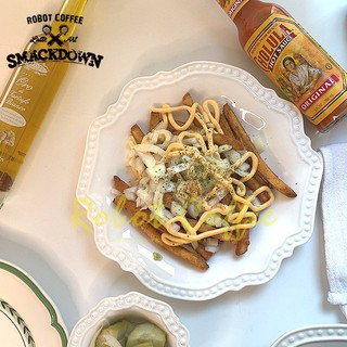 【 Mkcc 】 Đĩa gốm sứ hình rô bốt phong cách Retro Hàn Quốc