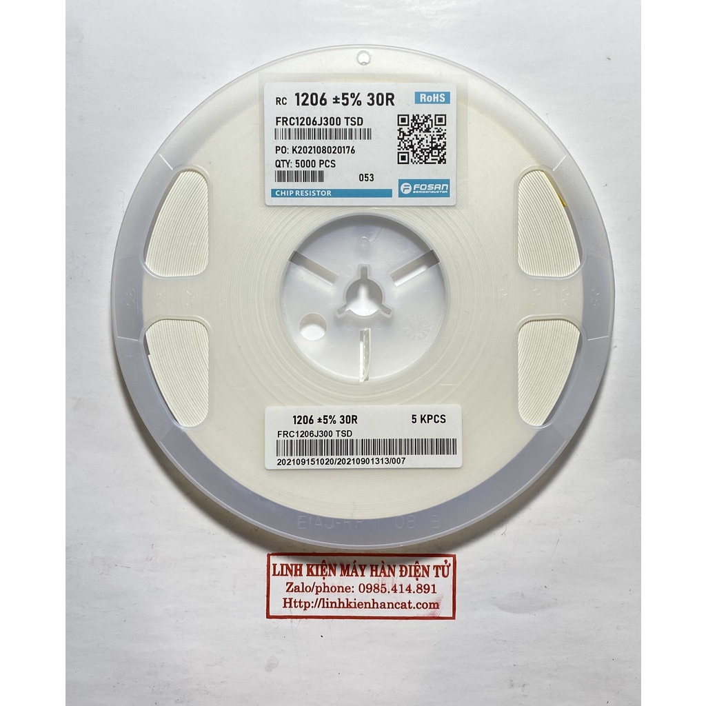 100 Con Điện Trở Dán 30R Kiểu 1206 SMD
