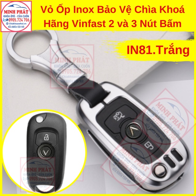 Vỏ Ốp Inox Bảo Vệ Chìa Khoá xe Ô Tô Vinfast fadil lux