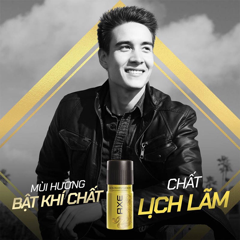 Xịt Ngăn Mùi Toàn Thân Axe 150ml với 6 hương thơm nam tính mạnh mẽ và lưu hương lâu tới 48h