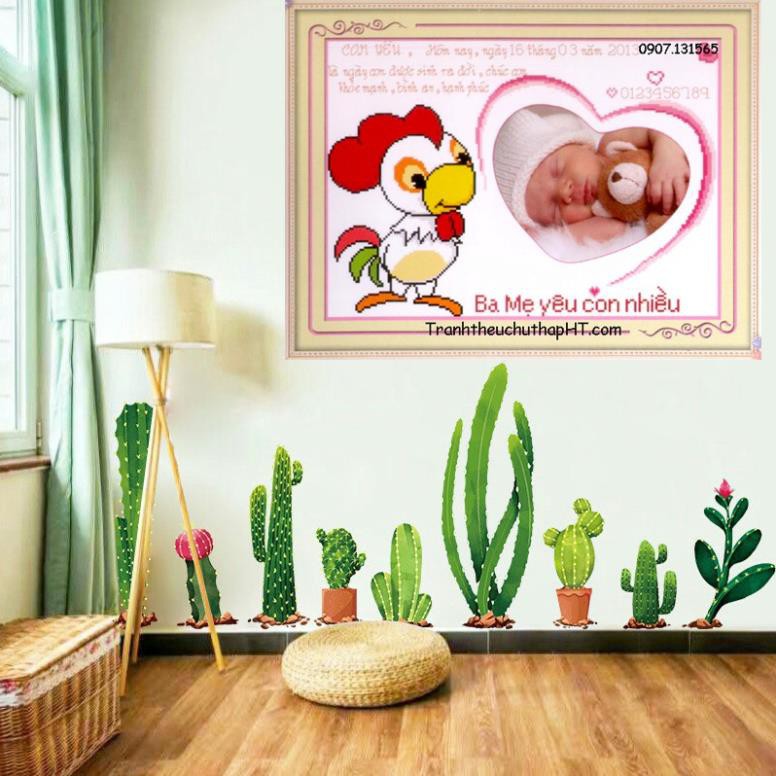 - Tranh thêu chữ thập khung hình cho bé theo 12 con giáp NCS-NGỌC CHÂU SHOP