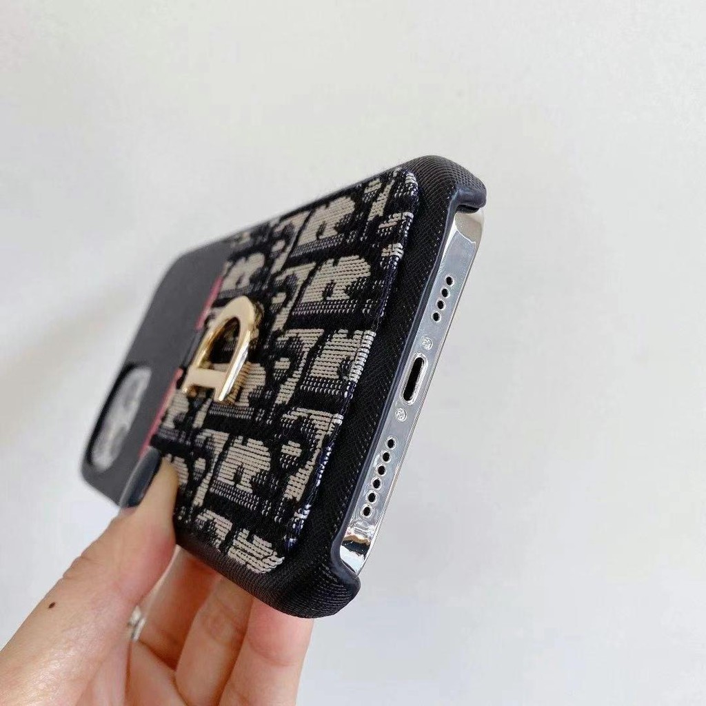 Ốp Điện Thoại Da Kèm Ngăn Đựng Thẻ Họa Tiết LV Sang Trọng Cho iphone 13 12 11 14 Pro Max X XS XR Plus SE