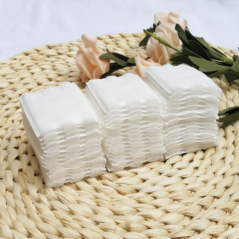 Bông tẩy trang 100% cotton 3 lớp mềm mịn thấm hút cực tốt 100 miếng/bịch-URB-HZM