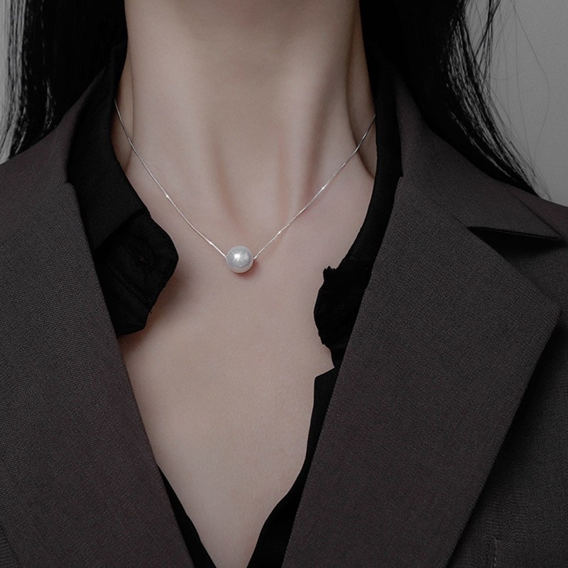 Vòng cổ choker đính ngọc trai nhân tạo phong cách Hàn Quốc thanh lịch