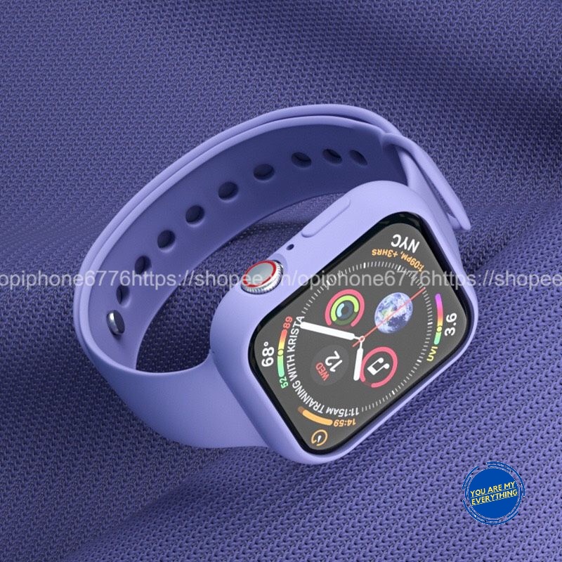 Dây đeo và ốp bảo vệ mặt đồng hồ Apple Watch kích thước 41mm/42mm/44mm/45mm