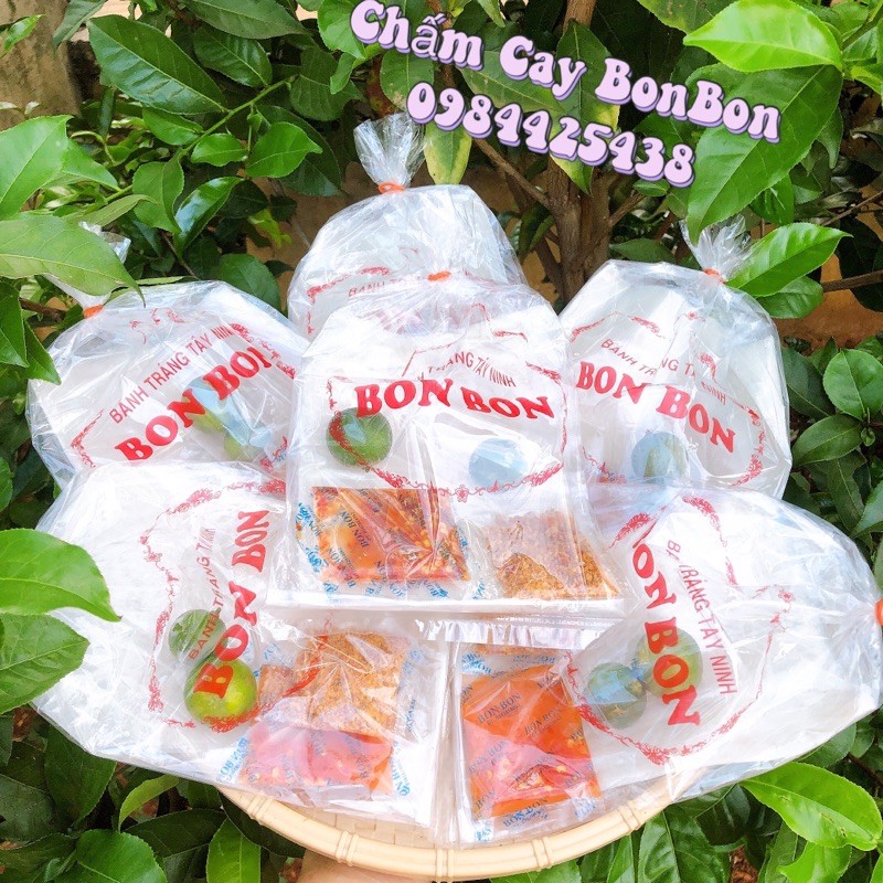Combo 10 Gói Bánh Tráng Ớt Tắc Chấm Cay Bon Bon