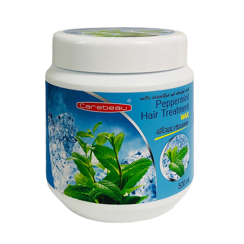 Ủ tóc bạc hà thanh mát CAREBEAU Thái Lan 500ml - kem ủ tóc phục hồi độ mềm mượt - Hair treament