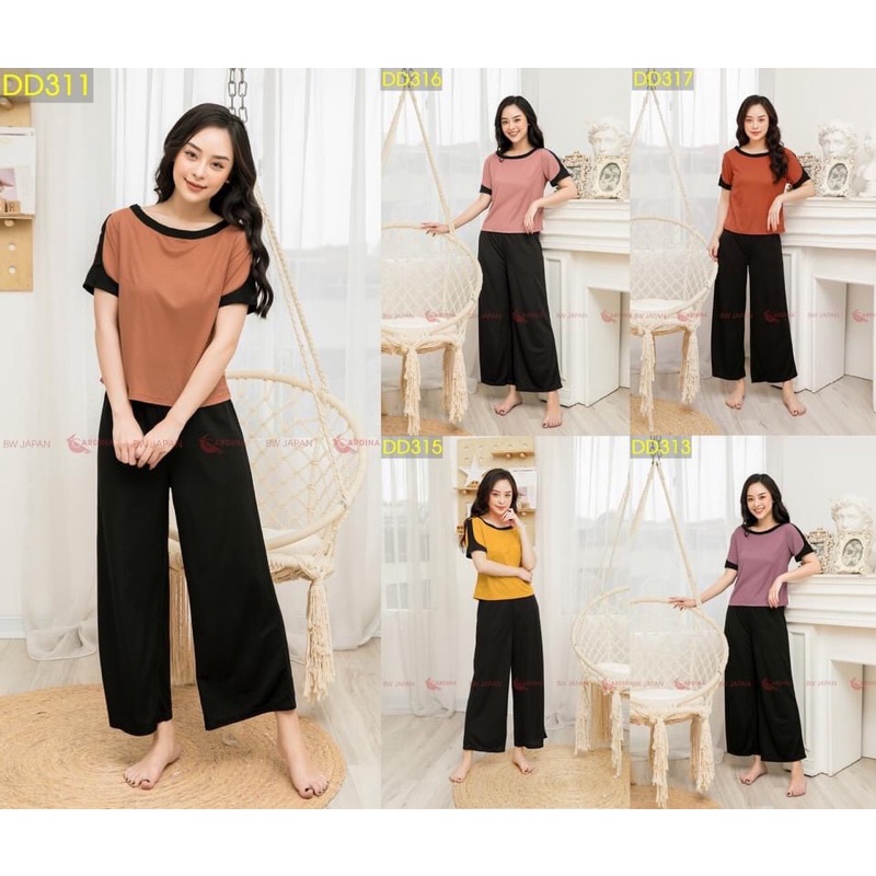 Bộ đồ Mặc Nhà 𝐂𝐀𝐑𝐃𝐈𝐍𝐀 Bộ Lụa Đũi Dài Viền Né Cao Cấp