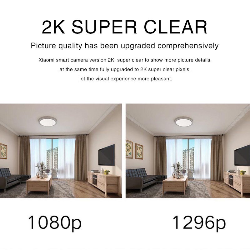 [GIAO HỎA TỐC]Camera Xiaomi IP 1296p 2K Xoay 360 Độ|Nhận Dạng Khuôn Mặt AI