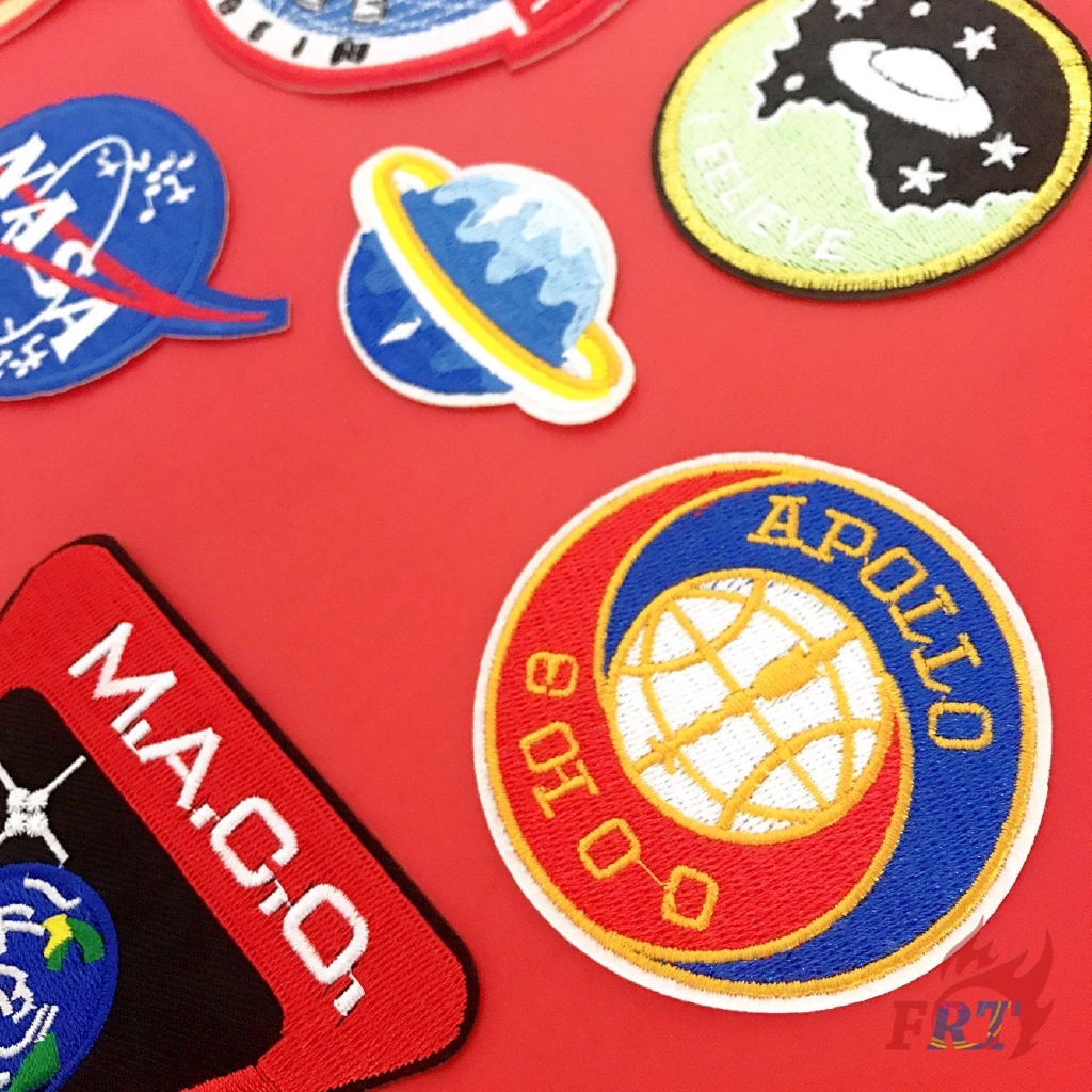 Miếng thêu họa tiết NASA dùng trang trí quần áo độc đáo（☸ NASA - Astronaut & Space Iron-on Patch ☸ ）（NASA - Series 02）