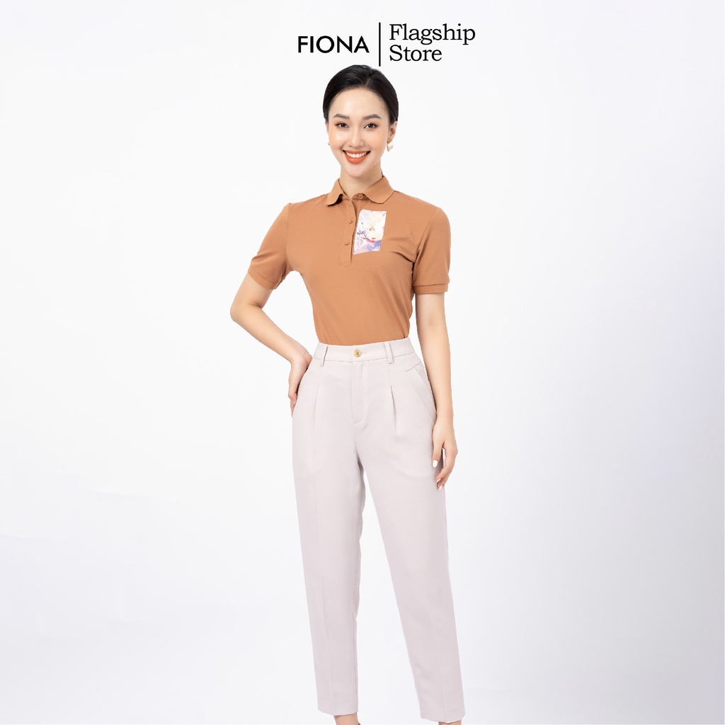 Quần Nữ Cạp Cao Dáng Baggy FIONA, Quần Nữ Công Sở Thanh Lịch Trẻ Trung túi chéo hông F351320