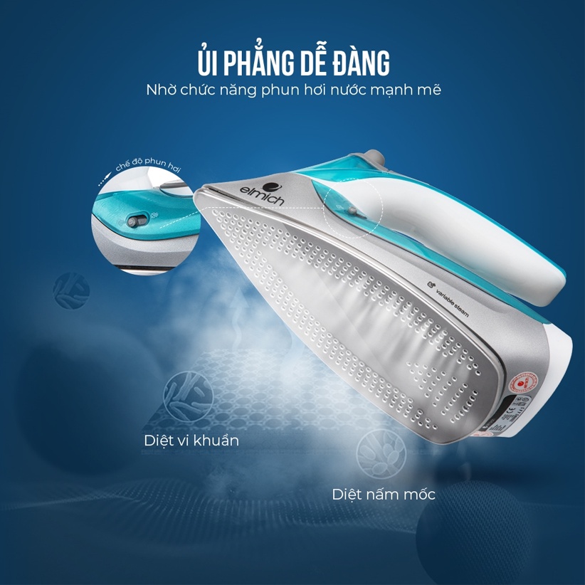 Bàn ủi hơi nước Elmich SIE-3438 - Bảo hành chính hãng 24 tháng