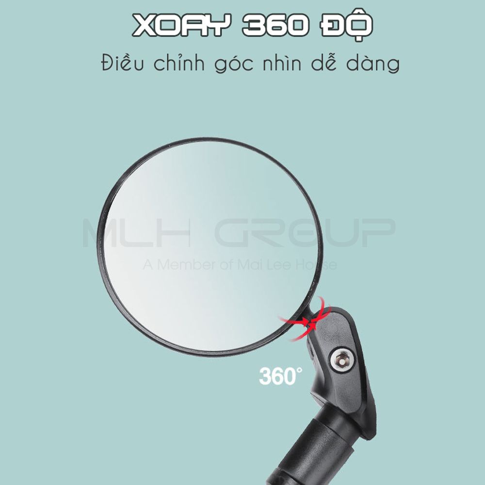 Gương chiếu hậu xe đạp xoay 360 độ giúp lái xe an toàn cho xe đạp thể thao địa hình MTB  MLH
