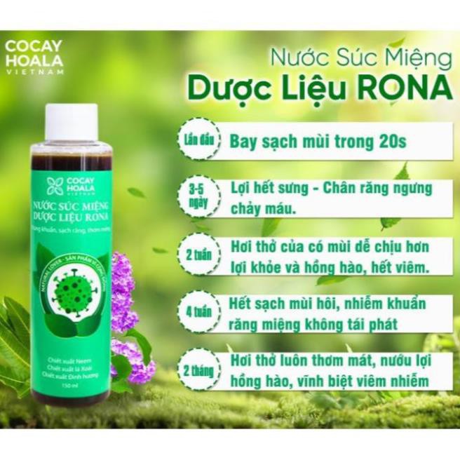 Nước súc miệng dược liệu Rona Cỏ Cây Hoa Lá 150ml