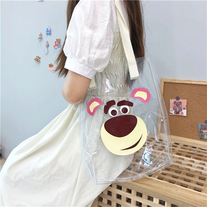 Túi Đeo Chéo Trong Suốt Họa Tiết Hoạt Hình Cho Nữ