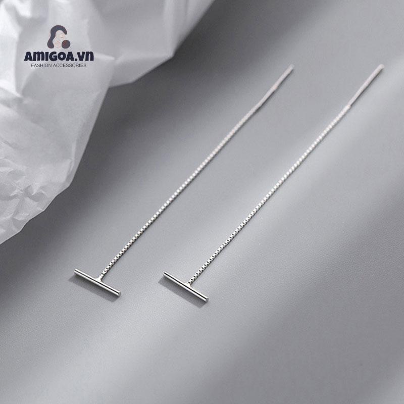 Bông Tai Dáng Dài Thiết Kế Đơn Giản Thời Trang