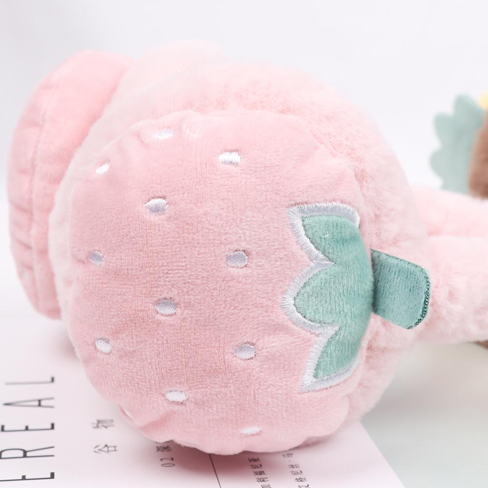 Bịt Tai Giữ Ấm Mùa Đông Thêu Họa Tiết Trái Cây Hoạt Hình Cho Bé