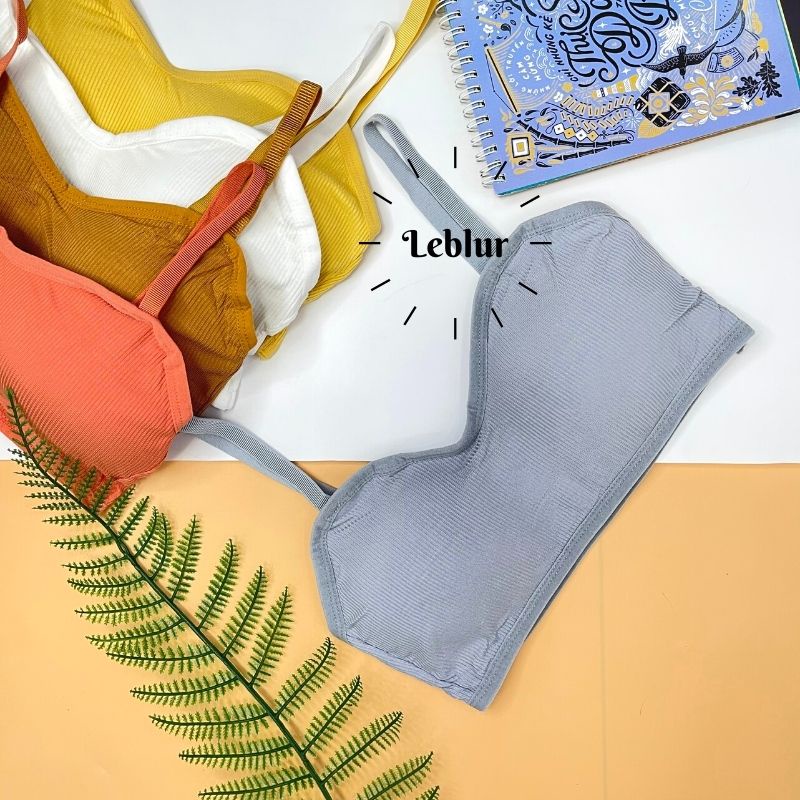 Bra hai dây cúp ôm quả, áo lót, brallete bo tròn cotton dành cho học sinh, Leblur