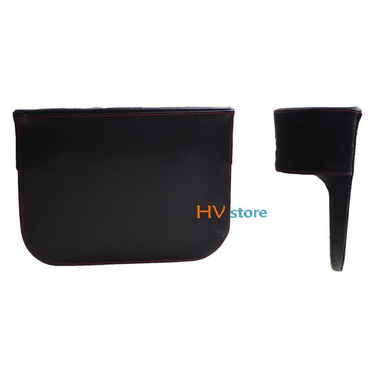 Khay để đồ khe ghế phụ ô tô loại bọc da PU - HV Store 322