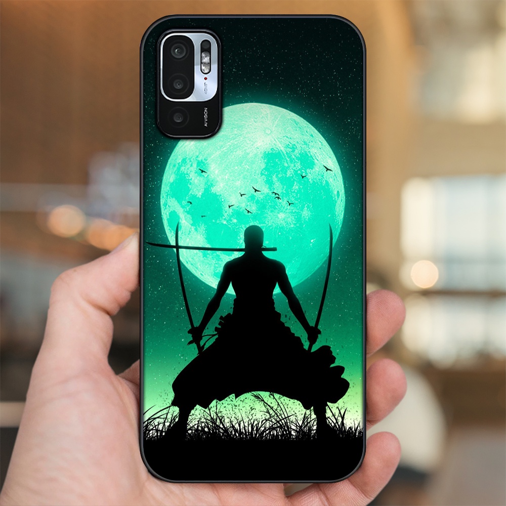 Ốp lưng Xiaomi Redmi Note 10 5G viền đen in hình Zoro One Piece