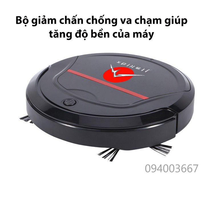 [Mã ELHAMS5 giảm 6% đơn 300K] Robot hút bụi lau nhà Nhật Jishida 503 Chổi giữa Chống rơi cơ học Chống kẹt Pin trâu