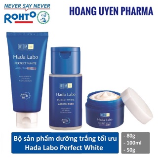 Bộ sản phẩm dưỡng trắng tối ưu Hada Labo Perfect White