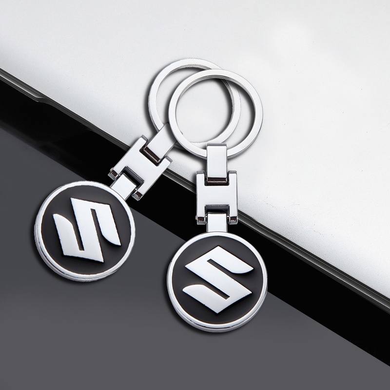 Móc Khóa Xe Hơi Bằng Thép Không Gỉ Hình Logo 3D Cho SUZUKI DZire IGNIS Alto Spacia Jimny VITARA