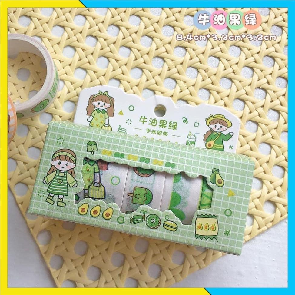 Hộp 4 cuộn băng dán sticker