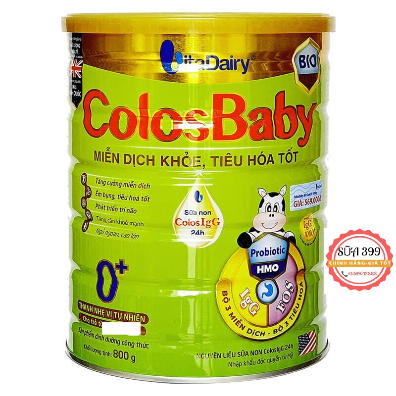 [Mã 267FMCGSALE giảm 8% đơn 500K] Sữa Bột ColosBaby Bio 800g