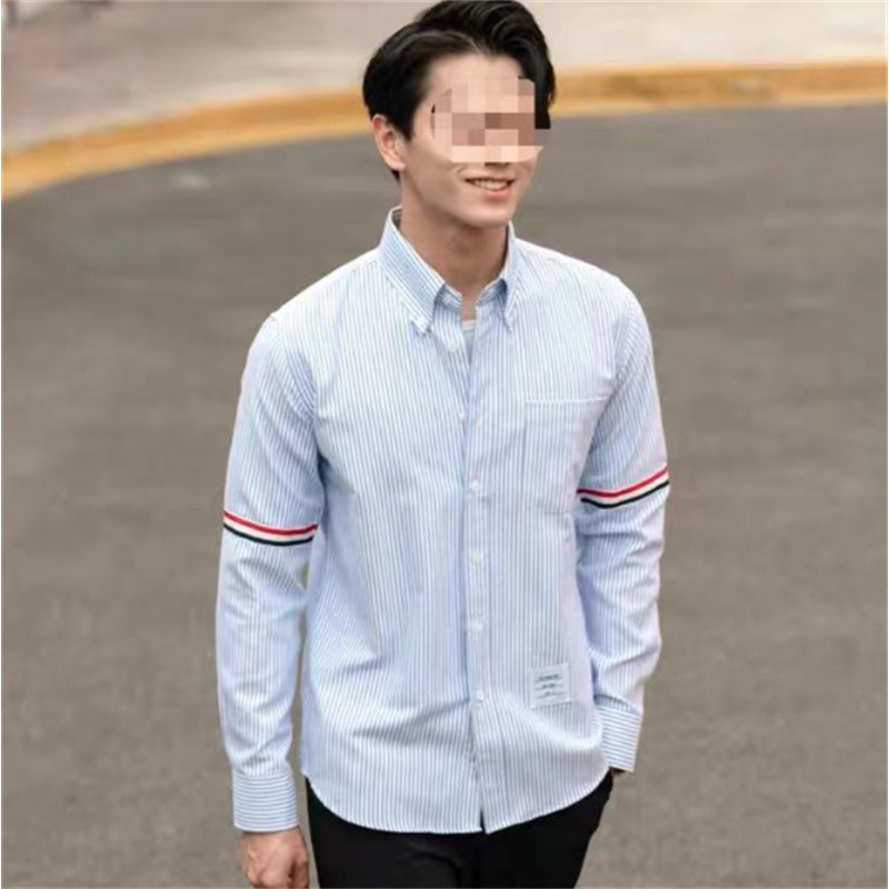 Áo Sơ Mi Tay Dài Kẻ Sọc Thời Trang Cho Nam Nữ