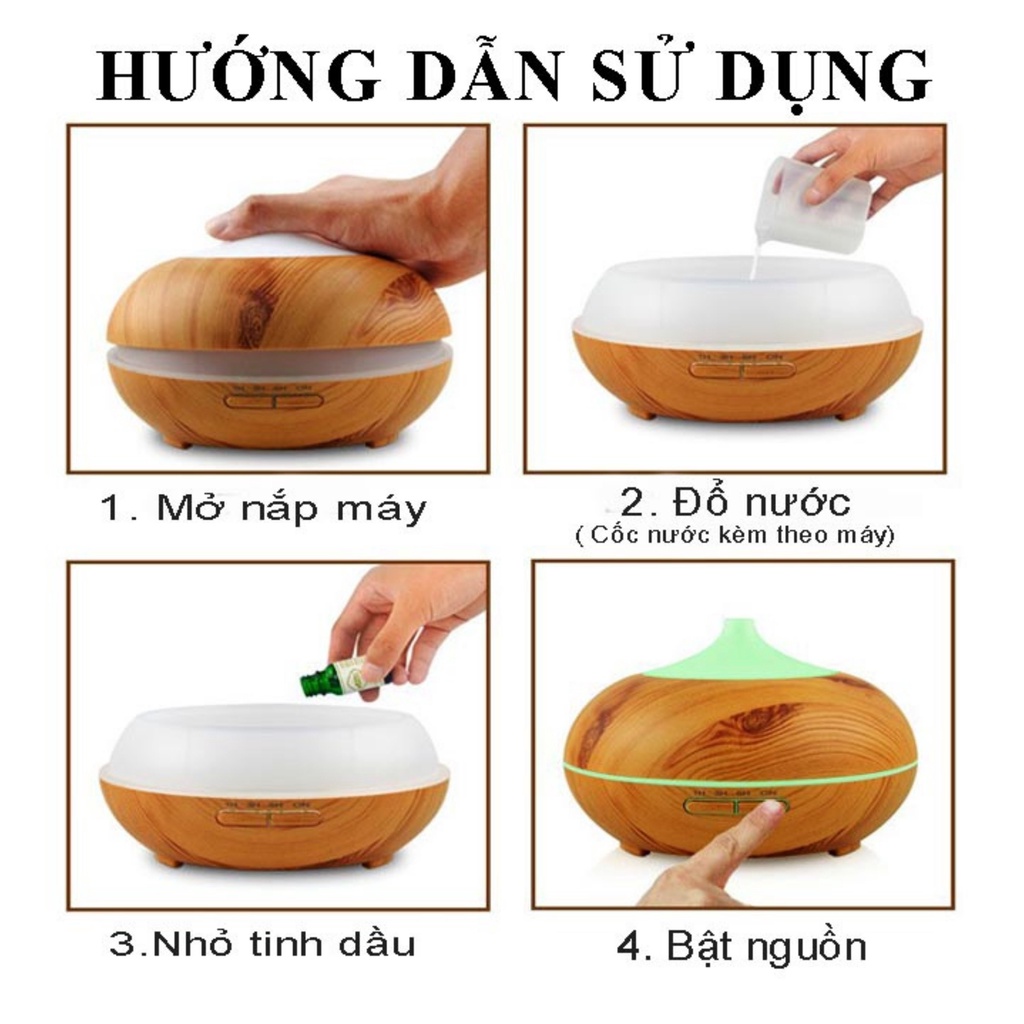 Máy Xông Tinh Dầu Bí Ngô 550ml Cao Cấp Máy Khuếch Tán Tinh Dầu 550ml Phun Sương Tỏa Hương Thơm Xua Đuổi Muỗi &amp; Côn Trùng