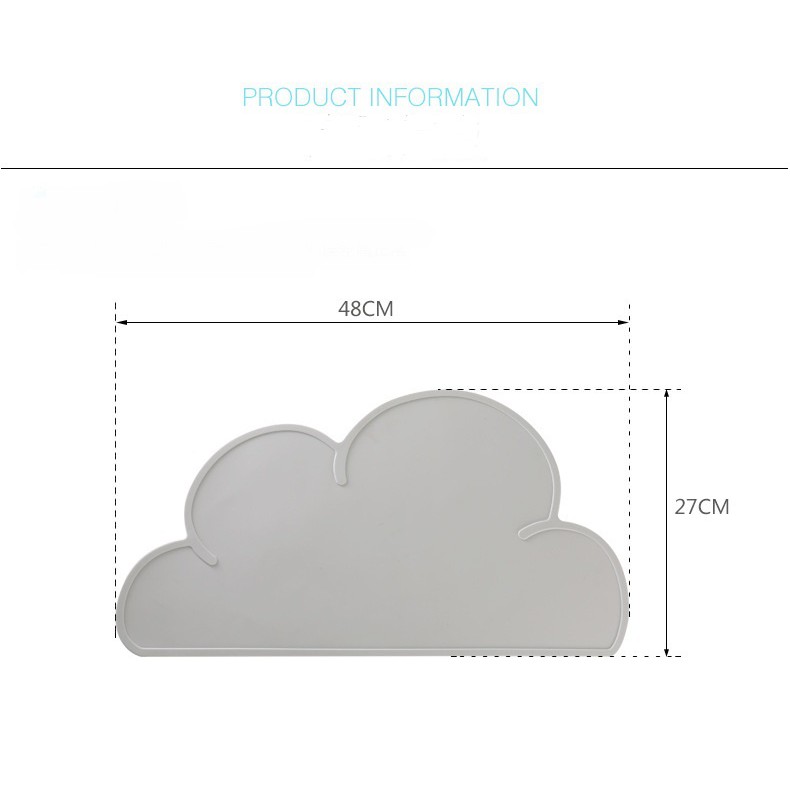 Miếng lót bàn ăn tấm lót bàn ăn silicon hình đám mây