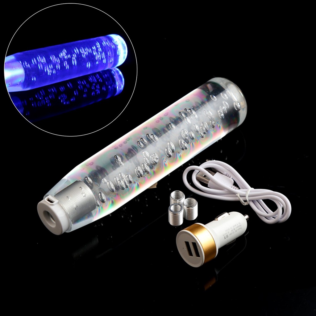 Tay Nắm Cần Số Xe Hơi Có Đèn LED Gradient 10/15/20/25/30CM Nhiều Màu Tay Nắm Cần Số Xe Hơi Pha Lê Trong Suốt Có Đèn Led