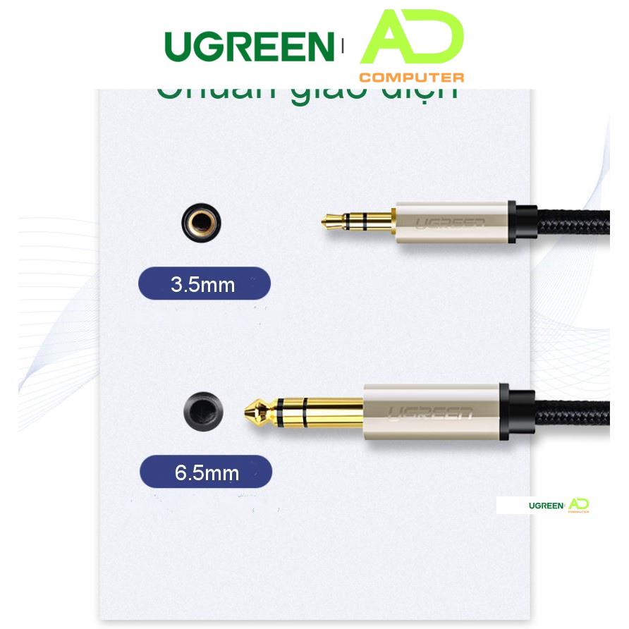 Cáp chuyển đổi âm thanh 3.5mm đầu đực sang 6.35mm đầu đực UGREEN AV127