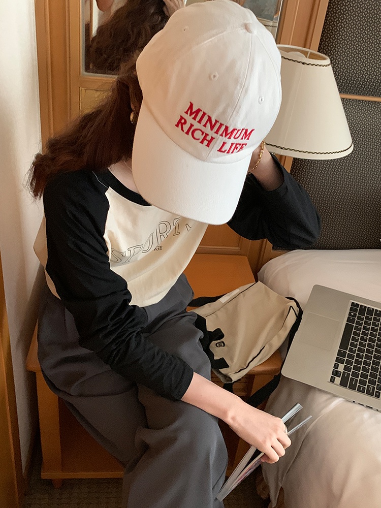 Áo Thun Raglan Tay Dài Dáng Rộng In Chữ Nhiều Màu Sắc Thời Trang 54286