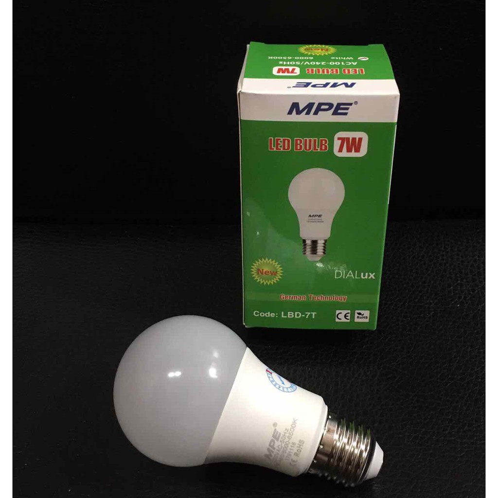 Bóng đèn LED Bulb  MPE - Ánh sáng trắng/vàng -  3w, 5w, 7w, 9w, 12, 15w cao cấp MPE ( tiêu chuẩn châu âu) | BigBuy360 - bigbuy360.vn