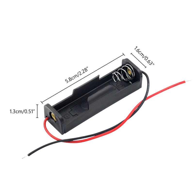 1/2/3/4 khe cắm Hộp đựng pin AA Hộp đựng hộp đựng có dây chì