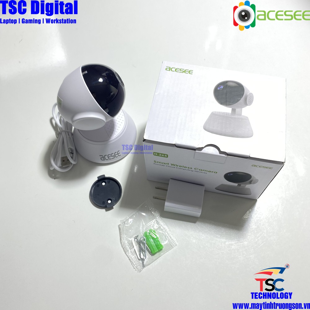 Camera IP wifi 2.0MP ACESEE AC05 | Kèm Thẻ Lưu Trữ 128Gb Quay 355° Đàm Thoại 2 Chiều