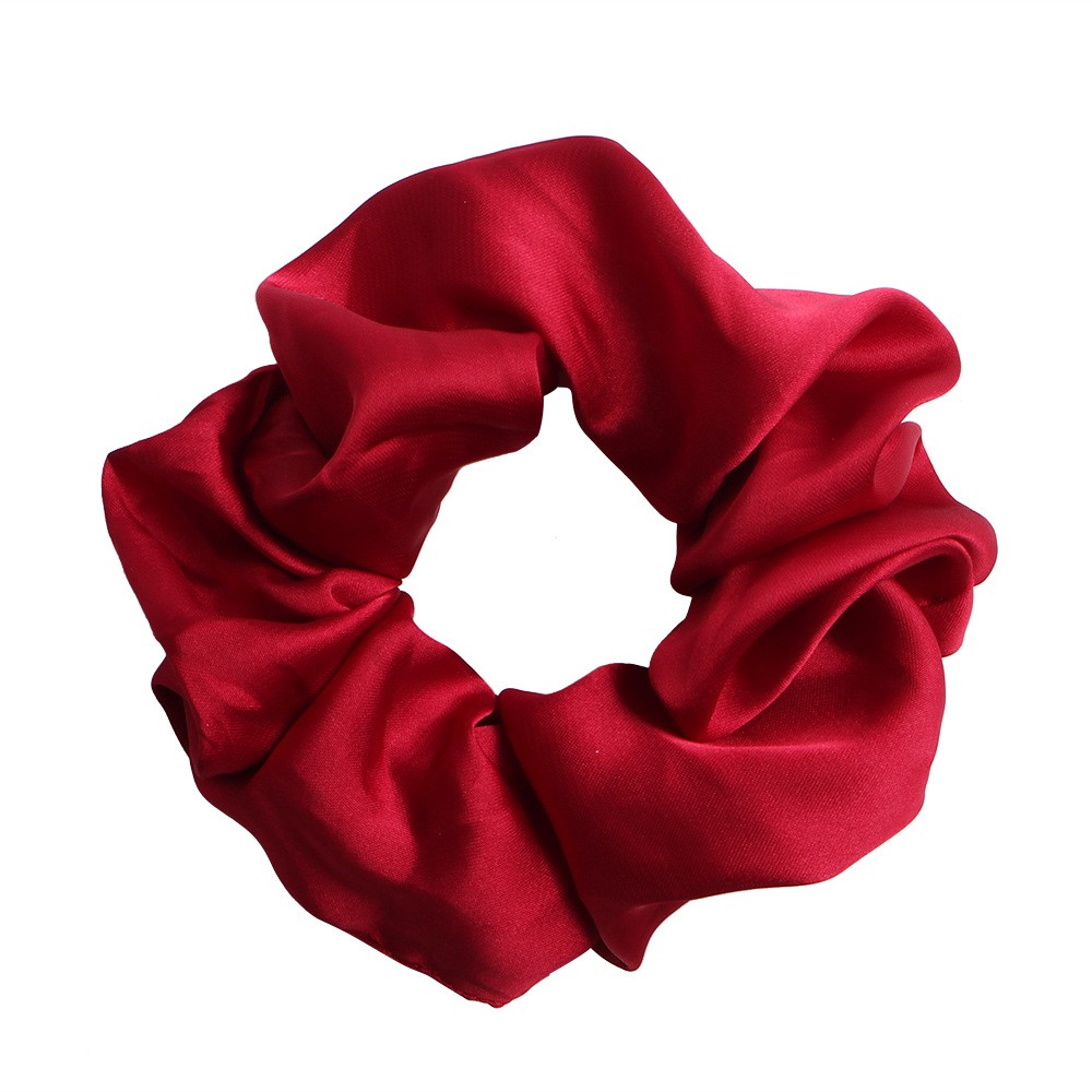 Vòng cột tóc màu trơn bằng vải satin xinh xắn cho nữ C106