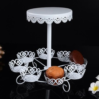 Giá để bánh sinh nhật và 12 cái bánh cupcake bằng sắt phong cách châu Âu sáng tạo