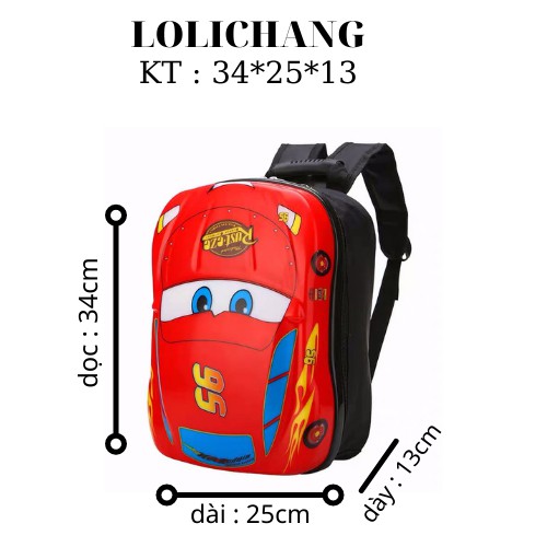 Balo Đi Học Hình Ô Tô Dễ Thương Cho Bé Mẫu Giáo TX041